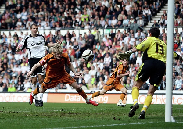 Wolverhampton Wanderers Andrew Keogh Scores Hat-trick Against Derby County in Championship Match, April 13, 2009