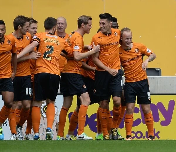 Wolverhampton Wanderers: Leigh Griffiths Scores Opening Goal, Celebrates with Team Mates in Sky Bet League One Match