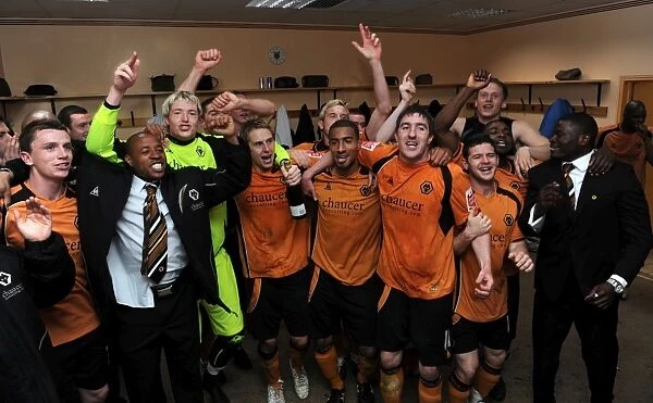 Wolverhampton Wanderers: Unforgettable Promotion to Premier League - Celebrating in the Dressing Room