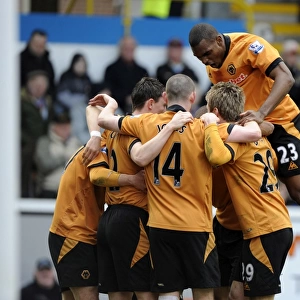 Wolverhampton Wanderers: Ronald Zubar and Matt Jarvis Celebrate Jarvis Goal Against Burnley (0-1)