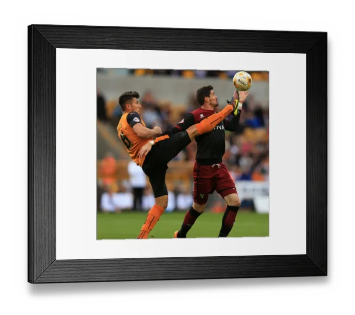 Framed Print : Battling Forwards: Batth vs Lafferty in the Sky Bet Championship Clash at Molineux Framed Print : Battling Forwards: Batth vs Lafferty in the Sky Bet Championship Clash at Molineux