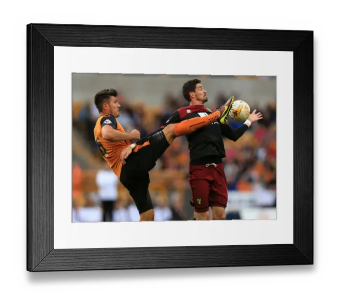 Framed Print : Battle of Molineux: Batth vs Lafferty in Wolverhampton Wanderers vs Norwich City (Sky Bet Championship) Framed Print : Battle of Molineux: Batth vs Lafferty in Wolverhampton Wanderers vs Norwich City (Sky Bet Championship)