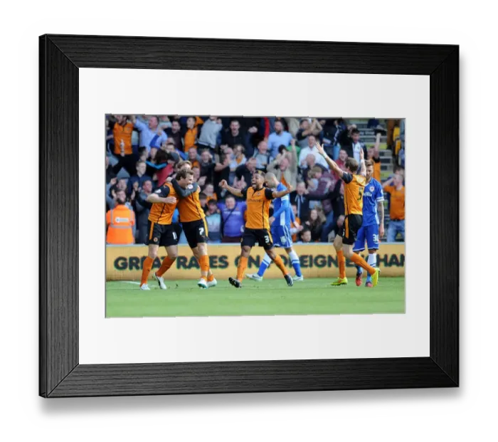 Framed Print : Wolverhampton Wanderers: Own Goal Celebration vs. Cardiff City (Sky Bet Championship) Framed Print : Wolverhampton Wanderers: Own Goal Celebration vs. Cardiff City (Sky Bet Championship)