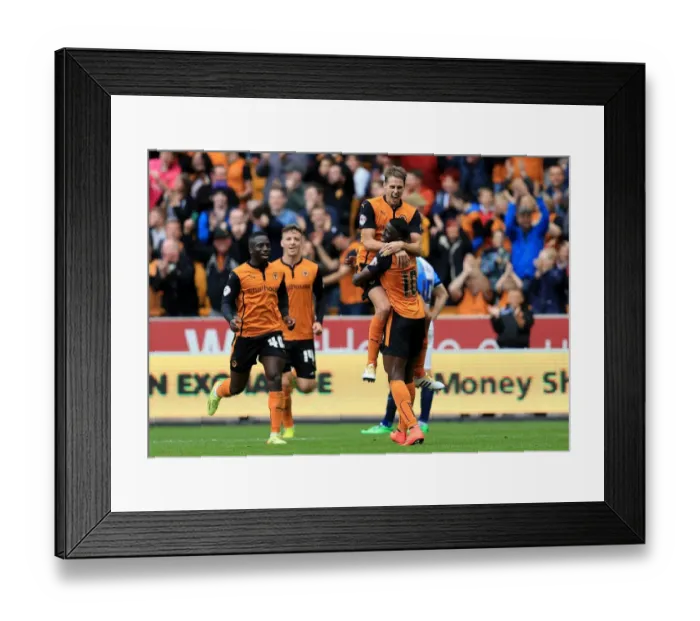Framed Print : Wolverhampton Wanderers: Bakary Sako Scores Second Goal Against Blackburn Rovers in Sky Bet Championship Match at Molineux Framed Print : Wolverhampton Wanderers: Bakary Sako Scores Second Goal Against Blackburn Rovers in Sky Bet Championship Match at Molineux