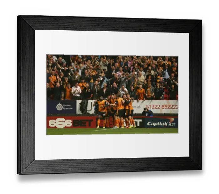 Framed Print : Wolverhampton Wanderers Danny Batth Scores Dramatic Equalizer Against Charlton Athletic in Sky Bet Championship