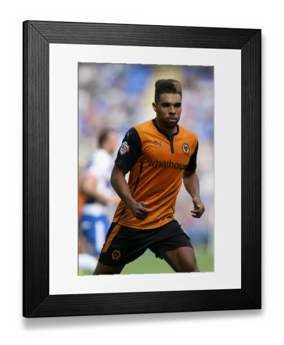 Framed Print : Wolverhampton Wanderers Scott Golbourne Faces Off Against Reading in Sky Bet Championship Clash at Madejski Stadium