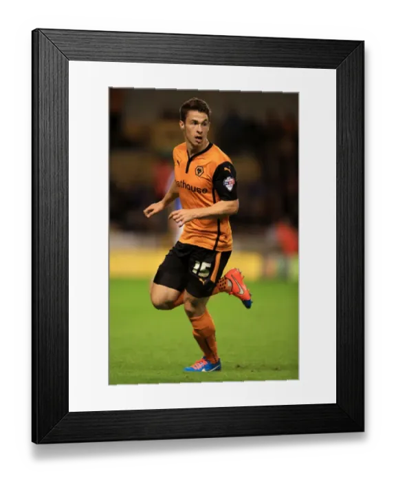 Framed Print : Tommy Rowe in Action: Wolverhampton Wanderers vs Huddersfield Town (Sky Bet Championship at Molineux)