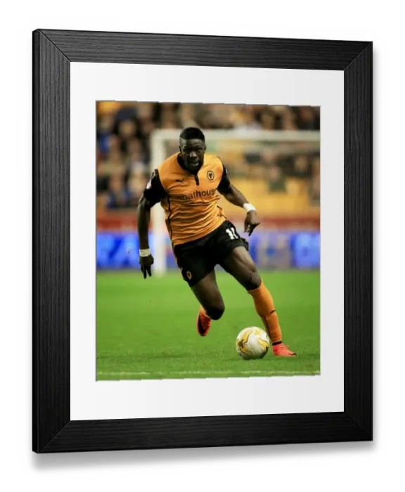 Framed Print : Bakary Sako in Action: Wolverhampton Wanderers vs Huddersfield Town (Sky Bet Championship)