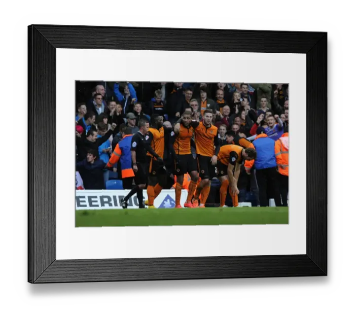 Framed Print : Leon Clarke Scores His Second: Wolverhampton Wanderers Triumph over Leeds United (Sky Bet Championship)