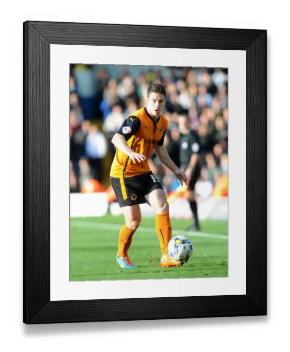 Framed Print : Tommy Rowe and Wolverhampton Wanderers vs Leeds United at Elland Road - Sky Bet Championship Showdown