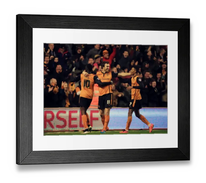 Framed Print : Wolverhampton Wanderers: Kevin McDonald's Double Strikes Down Brentford in Sky Bet Championship Framed Print : Wolverhampton Wanderers: Kevin McDonald's Double Strikes Down Brentford in Sky Bet Championship