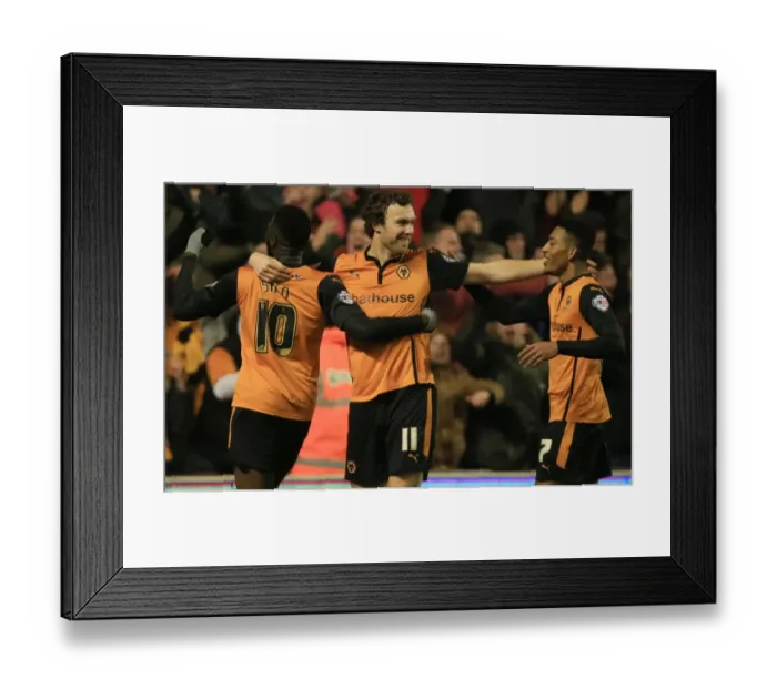 Framed Print : Wolverhampton Wanderers: Kevin McDonald Scores the Second Goal Against Brentford in Sky Bet Championship Match Framed Print : Wolverhampton Wanderers: Kevin McDonald Scores the Second Goal Against Brentford in Sky Bet Championship Match