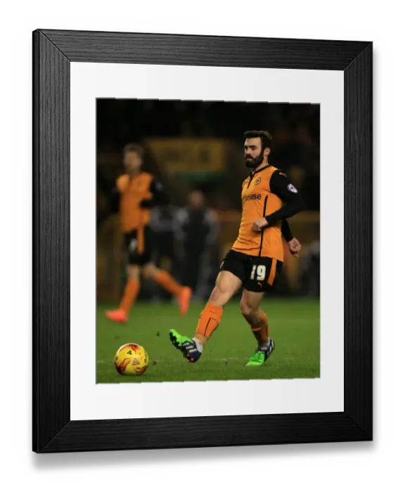 Framed Print : Wolverhampton Wanderers vs Brentford: Jack Price in Action at Molineux during Championship Clash