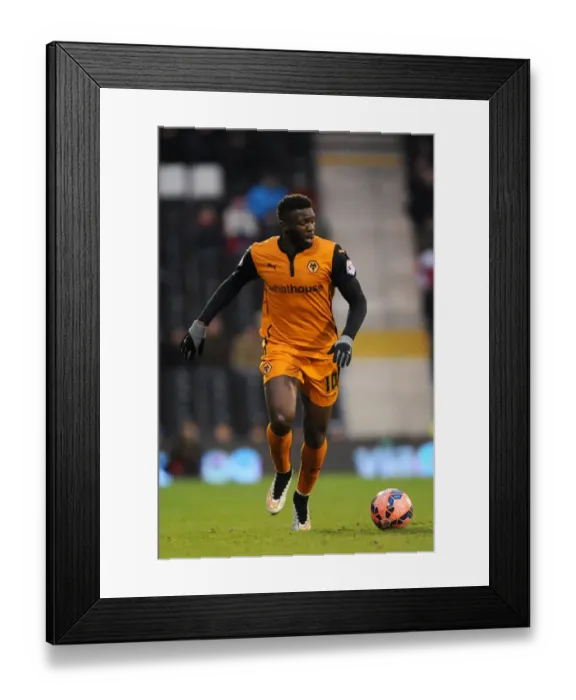 Framed Print : Bakary Sako's Thrilling FA Cup Upset: Wolverhampton Wanderers at Fulham's Craven Cottage