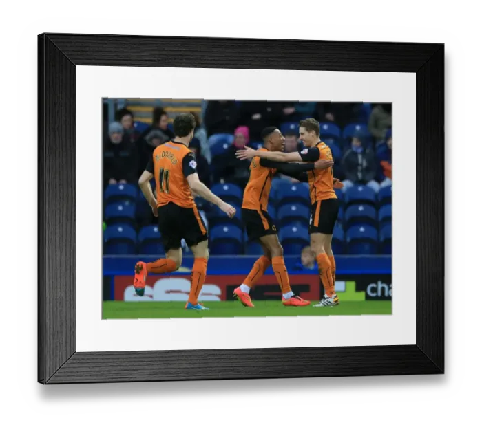 Framed Print : Wolverhampton Wanderers David Edwards Scores First Goal: Blackburn Rovers vs. Wolverhampton Wanderers (Sky Bet Championship)