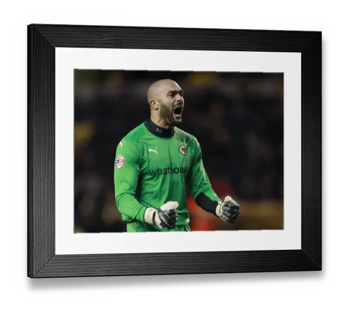 Framed Print : Wolverhampton Wanderers Carl Ikeme Savors First Goal vs. Blackpool in Sky Bet Championship Framed Print : Wolverhampton Wanderers Carl Ikeme Savors First Goal vs. Blackpool in Sky Bet Championship