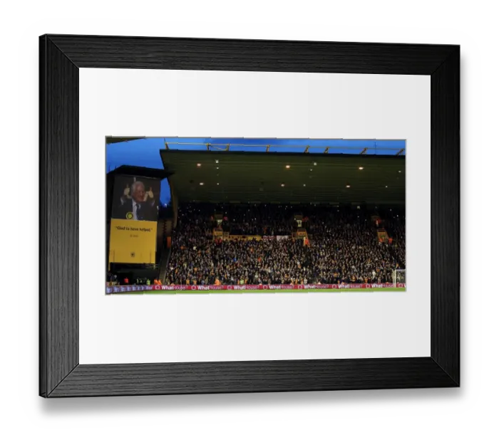Framed Print : Wolverhampton Wanderers Fans Honor Sir Jack Hayward: Tribute Night at Molineux Stadium (Sky Bet Championship: Wolves vs Blackpool) Framed Print : Wolverhampton Wanderers Fans Honor Sir Jack Hayward: Tribute Night at Molineux Stadium (Sky Bet Championship: Wolves vs Blackpool)