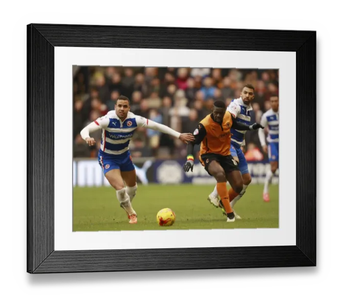 Framed Print : Wolverhampton Wanderers vs Reading: A Championship Clash - Bakary Sako vs Hal Robson-Kanu at Molineux Stadium Framed Print : Wolverhampton Wanderers vs Reading: A Championship Clash - Bakary Sako vs Hal Robson-Kanu at Molineux Stadium