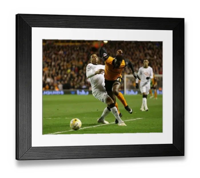 Framed Print : Intense Rivalry: Sako vs Christie Battle at Molineux Stadium - Sky Bet Championship Showdown Framed Print : Intense Rivalry: Sako vs Christie Battle at Molineux Stadium - Sky Bet Championship Showdown
