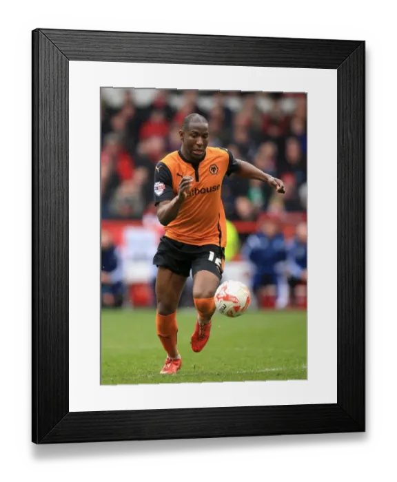 Framed Print : Benik Afobe Scores for Wolves Against Nottingham Forest in Sky Bet Championship Match at City Ground Framed Print : Benik Afobe Scores for Wolves Against Nottingham Forest in Sky Bet Championship Match at City Ground