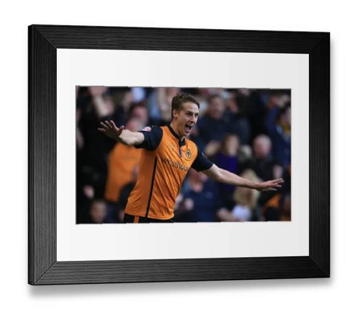 Framed Print : Wolves David Edwards Scores the Fourth Goal: Wolves 4- Leeds United (Sky Bet Championship) Framed Print : Wolves David Edwards Scores the Fourth Goal: Wolves 4- Leeds United (Sky Bet Championship)