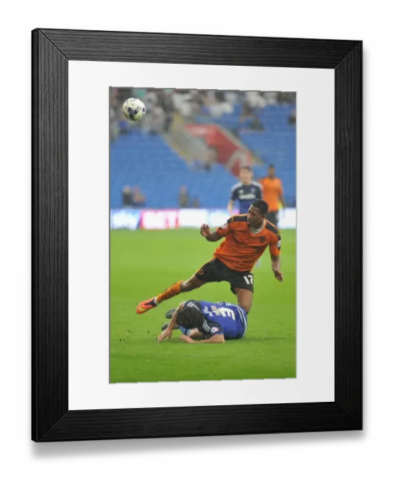 Framed Print : Fabio Da Silva vs. Rajiv Van La Parra: Intense Action in the Sky Bet Championship Clash between Cardiff City and Wolverhampton Wanderers Framed Print : Fabio Da Silva vs. Rajiv Van La Parra: Intense Action in the Sky Bet Championship Clash between Cardiff City and Wolverhampton Wanderers