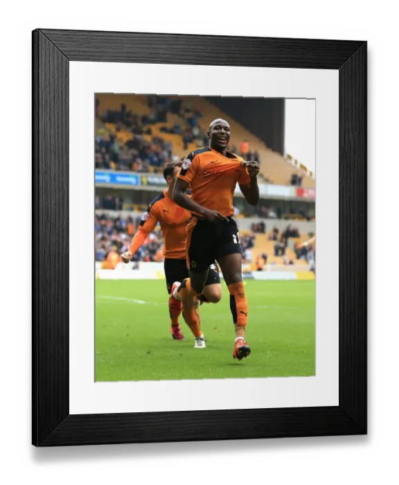 Framed Print : Benik Afobe Scores His Second: Wolves Double Strike vs Huddersfield in Sky Bet Championship Framed Print : Benik Afobe Scores His Second: Wolves Double Strike vs Huddersfield in Sky Bet Championship