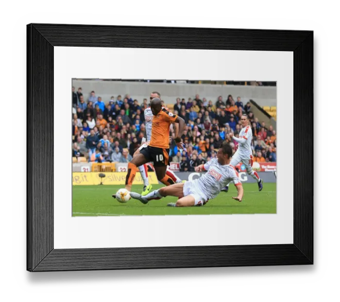 Framed Print : Benik Afobe Scores His Second: Wolves Triumph Over Huddersfield (Sky Bet Championship) Framed Print : Benik Afobe Scores His Second: Wolves Triumph Over Huddersfield (Sky Bet Championship)