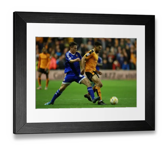 Framed Print : Wolves vs. Brentford: Intense Battle for Possession - Sky Bet Championship