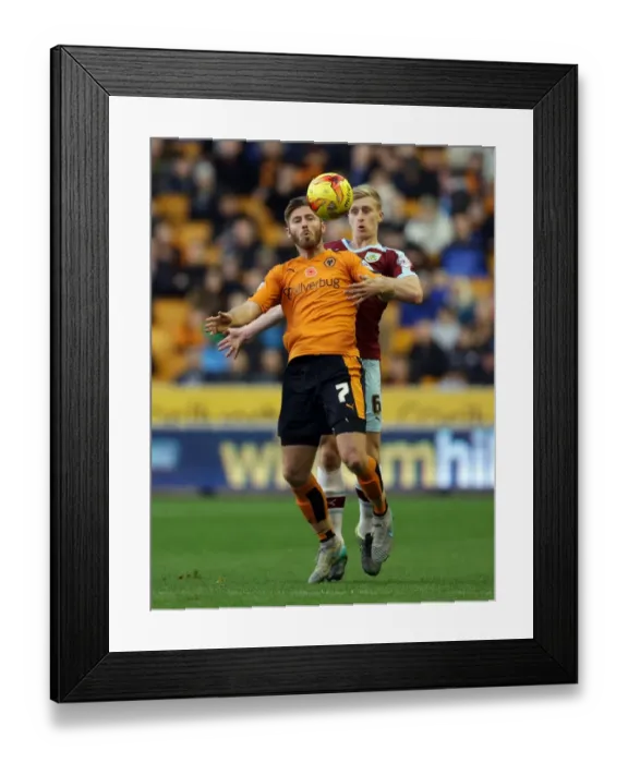 Framed Print : Intense Battle for Supremacy: James Henry vs Ben Mee (Sky Bet Championship)