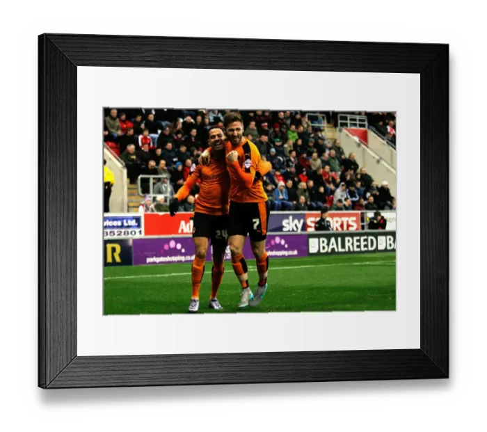Framed Print : Wolverhampton Wanderers Celebrate First Goal against Rotherham United in Sky Bet Championship (2014-15)