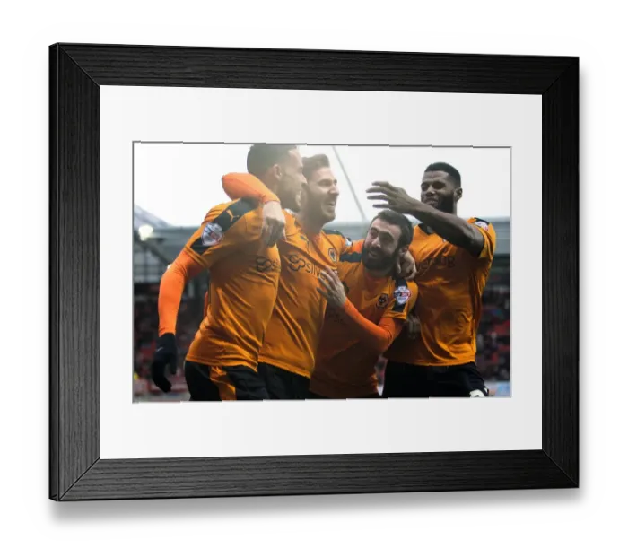 Framed Print : James Henry Scores Opening Goal for Wolverhampton Wanderers Against Rotherham United in Sky Bet Championship (2014-15)