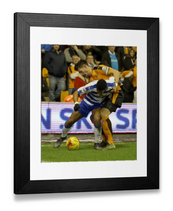 Framed Print : Wolves vs Reading: Intense Battle Between Danny Batth and Garath McCleary in the Sky Bet Championship (2014-15) Framed Print : Wolves vs Reading: Intense Battle Between Danny Batth and Garath McCleary in the Sky Bet Championship (2014-15)