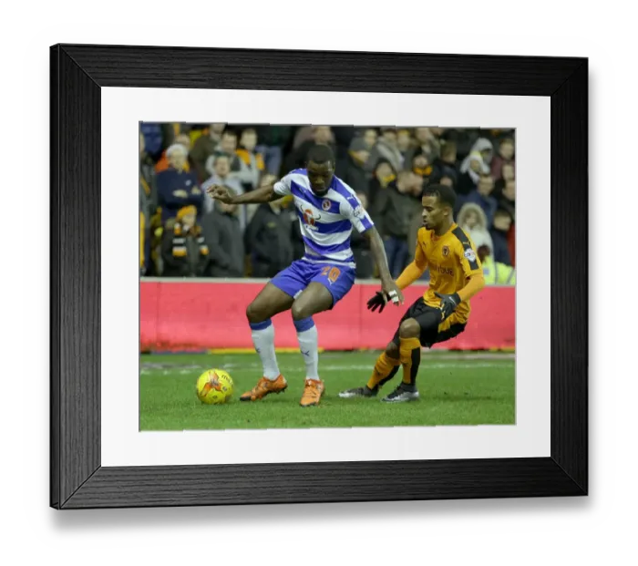 Framed Print : Intense Battle for Championship Supremacy: Wolves vs. Reading - Nathan Byrne vs. Ola John