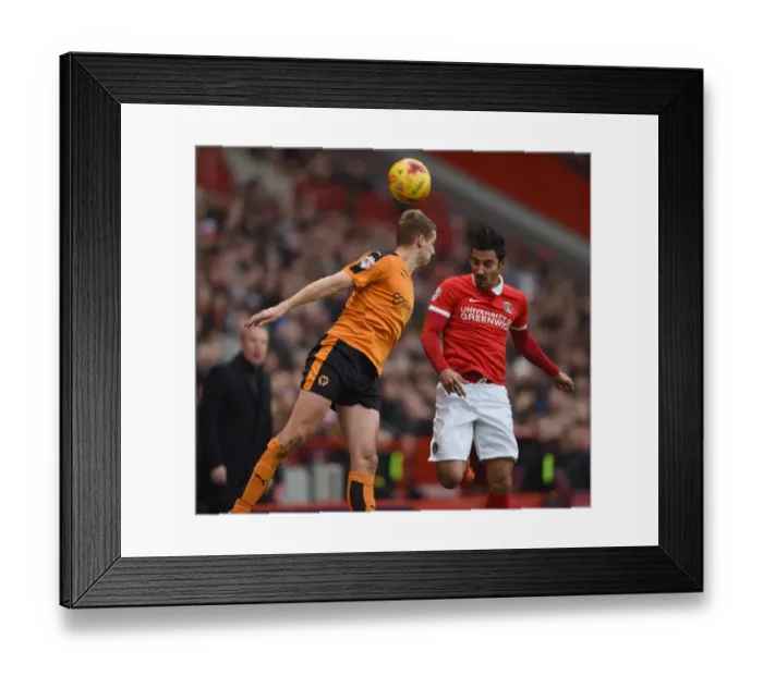 Framed Print : Charlton Athletic vs. Wolverhampton Wanderers: A Battle in the Sky Bet Championship - Ghoochannejhad vs. Edwards (2014-15) Framed Print : Charlton Athletic vs. Wolverhampton Wanderers: A Battle in the Sky Bet Championship - Ghoochannejhad vs. Edwards (2014-15)