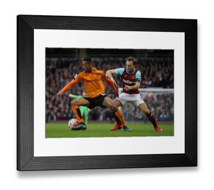 Framed Print : Van La Parra vs. Noble: Intense FA Cup Rivalry - Wolverhampton Wanderers vs. West Ham United