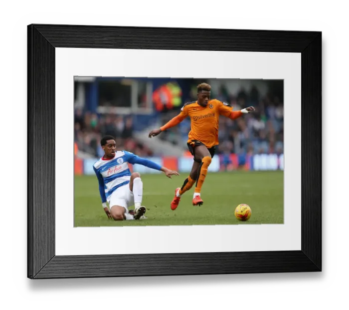 Framed Print : Wolverhampton Wanderers vs. Queens Park Rangers: Intense Battle Between Domic Iorfa and Leroy Fer in Sky Bet Championship Match Framed Print : Wolverhampton Wanderers vs. Queens Park Rangers: Intense Battle Between Domic Iorfa and Leroy Fer in Sky Bet Championship Match