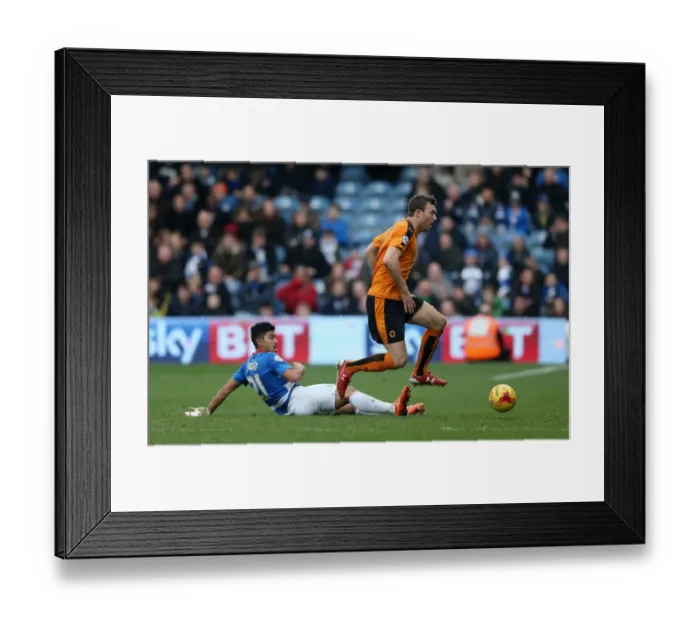 Framed Print : Wolverhampton Wanderers Kevin McDonald Outmaneuvers QPR's Massimo Luongo in Sky Bet Championship Match Framed Print : Wolverhampton Wanderers Kevin McDonald Outmaneuvers QPR's Massimo Luongo in Sky Bet Championship Match
