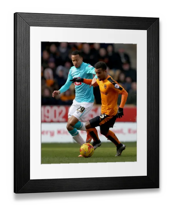 Framed Print : Sky Bet Championship Showdown: Wolves vs Derby County at Molineux