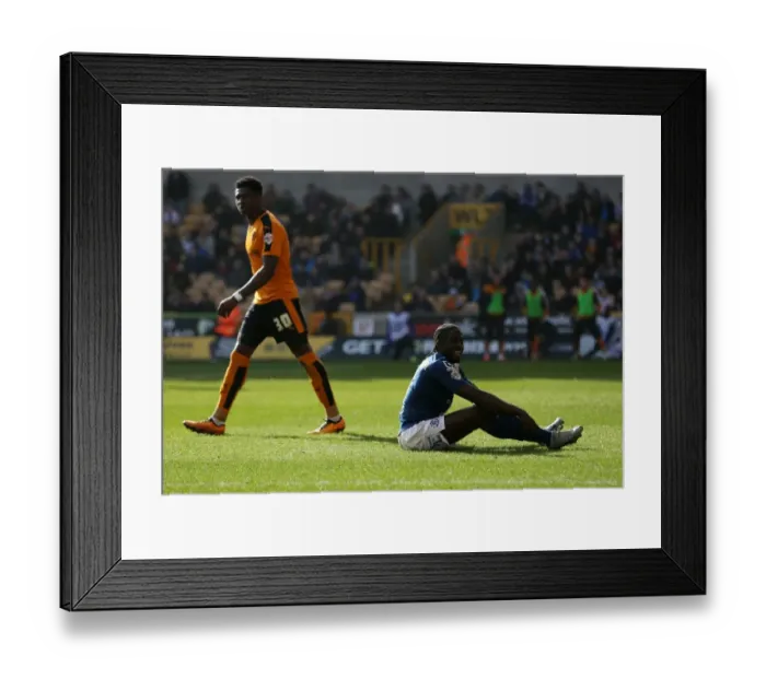 Framed Print : Clash at Molineux: Donaldson's Reaction to Doherty Challenge in Wolves vs. Birmingham City Championship Clash Framed Print : Clash at Molineux: Donaldson's Reaction to Doherty Challenge in Wolves vs. Birmingham City Championship Clash