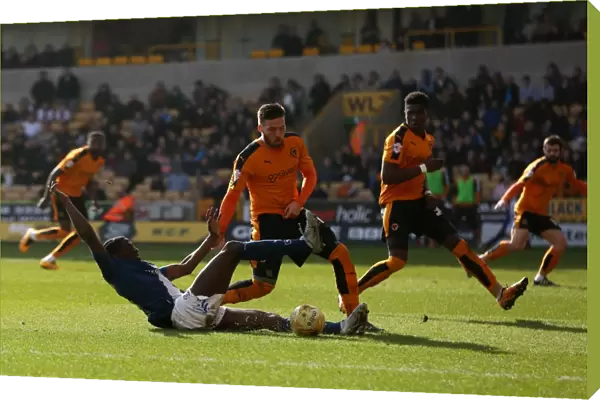 Wolves vs Birmingham City: Intense Moment as Doherty Challenges Donaldson in the Box