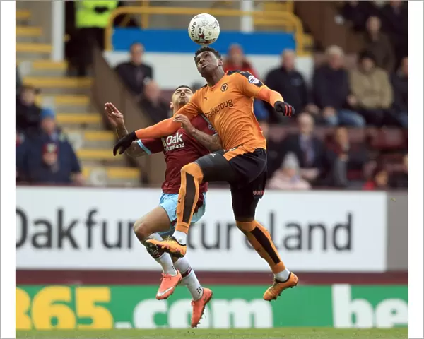 Burnley vs. Wolves: Gray and Hause Engage in Intense Battle for Ball Control in Sky Bet Championship Match at Turf Moor