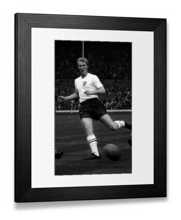 Framed Print : Ron Flowers on England duty