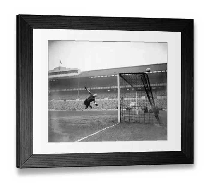 Framed Print : Vain Dive: Bert Williams Fails to Save Goal Framed Print : Vain Dive: Bert Williams Fails to Save Goal