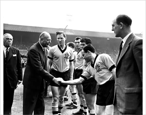 FA Cup Final Victory: Wolves Team Greets The Duke of Gloucester (1960)