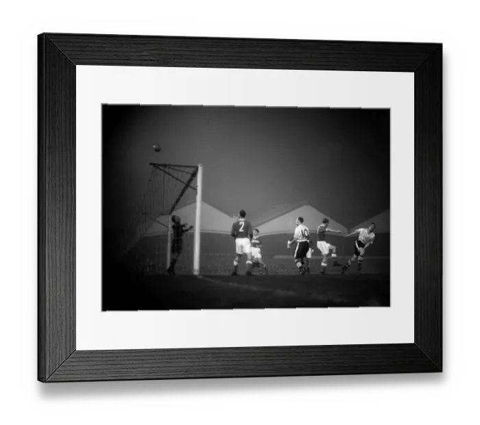 Framed Print : Wolverhampton Wanderers vs Spartak Moscow: Mikhail Yakobovich Piraev Dives as Peter Broadbent's Shot Sails Over the Crossbar Framed Print : Wolverhampton Wanderers vs Spartak Moscow: Mikhail Yakobovich Piraev Dives as Peter Broadbent's Shot Sails Over the Crossbar