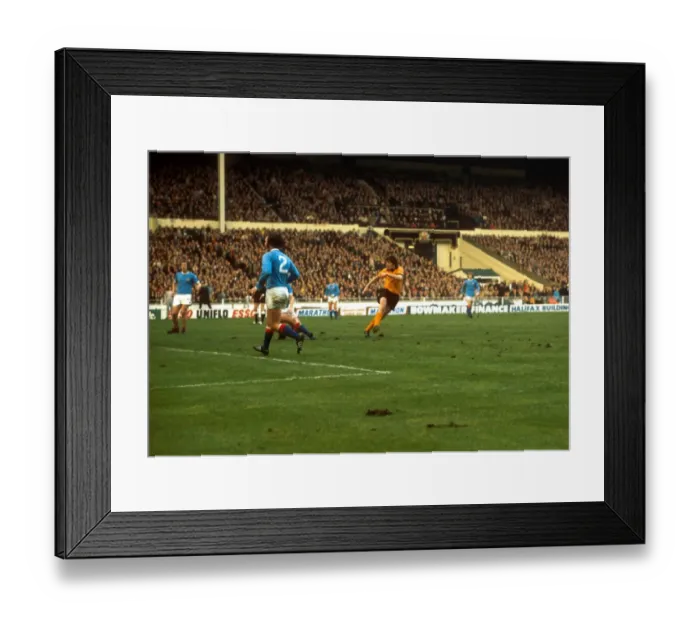 Framed Print : John Richards Scores Wolverhampton Wanderers Second Goal in the League Cup Final Against Manchester City Framed Print : John Richards Scores Wolverhampton Wanderers Second Goal in the League Cup Final Against Manchester City