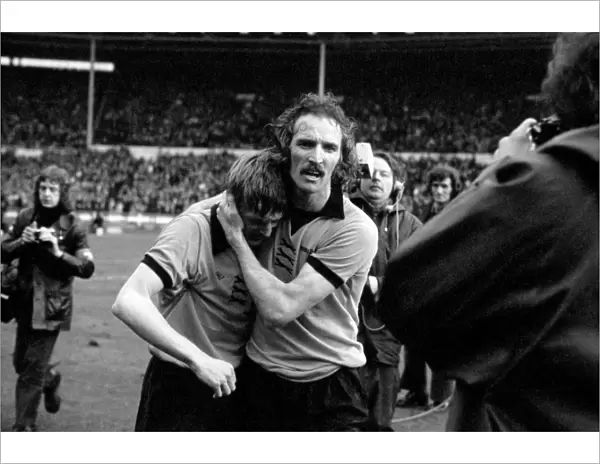 Wolves Derek Dougan and Derek Parkin: League Cup Victory Celebration