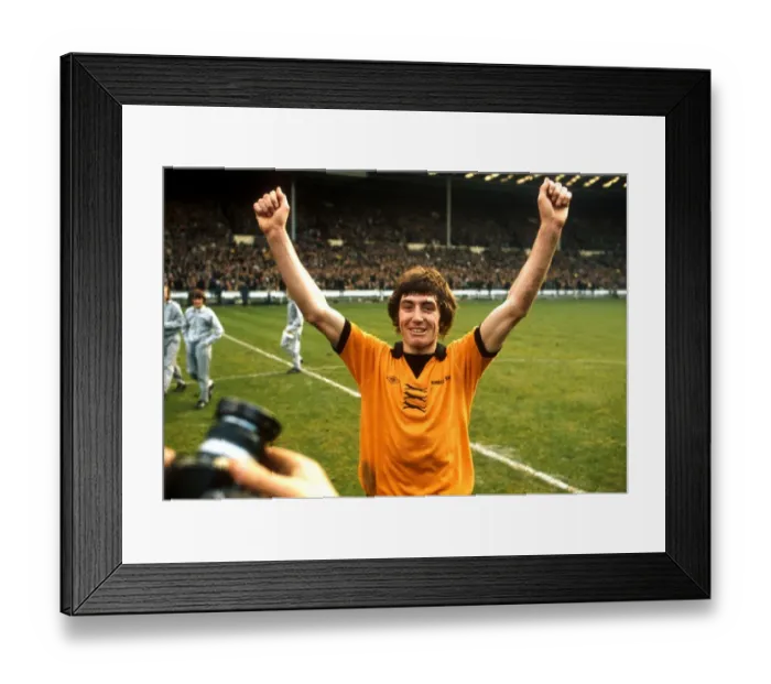 Framed Print : League Cup Final, Wolves vs Manchester City, John Richards celebrates victory