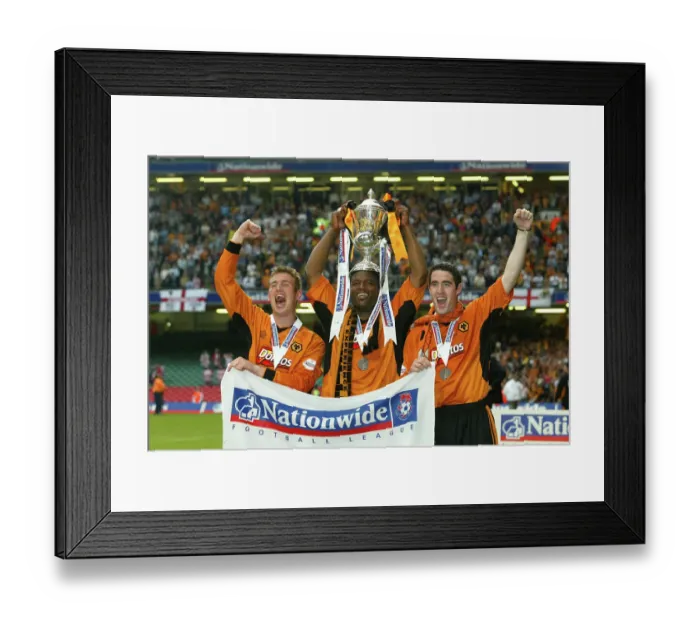 Framed Print : Wolves vs Sheffield United, Play Off Final, Goalscorers Miller, Blake & Kennedy Framed Print : Wolves vs Sheffield United, Play Off Final, Goalscorers Miller, Blake & Kennedy